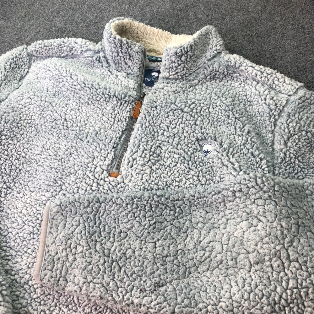 Southern Shirt Co. Gray Sherpa Pullover Quarter Zip Women's Large